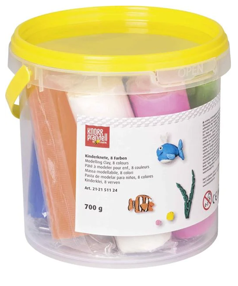 KNORR prandell Set de pâte à modeler, en seau de 700 g